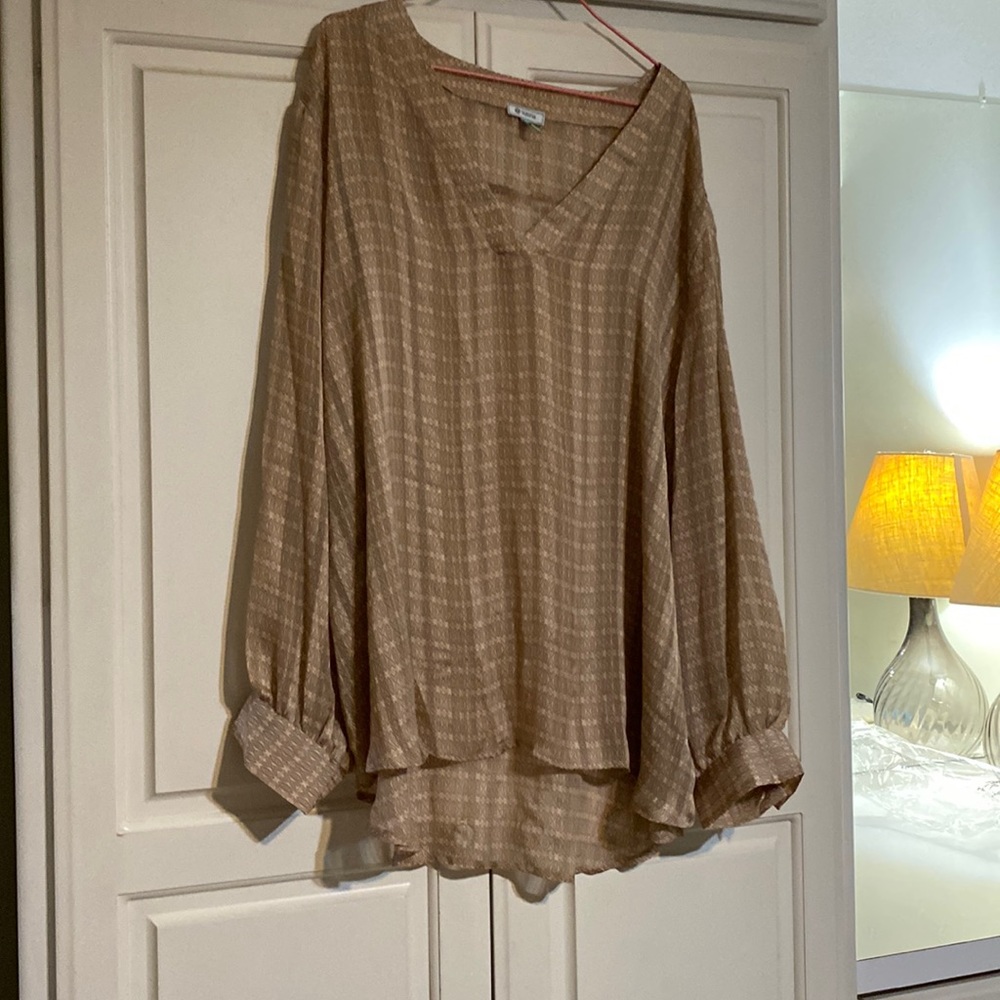 Sheer pink blouse